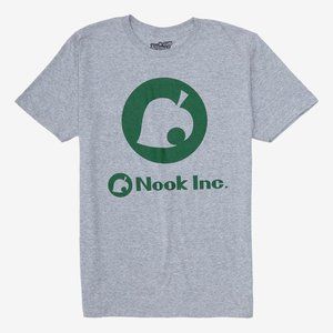 Animal Crossing New Horizons Nook Inc. Logo T-Shirt Size S